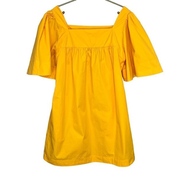 NEW Three Graces Sofia Cotton Poplin Sundress in Mango Yellow Size 8 - Picture 4 of 11